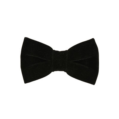 Tiekart men black velvet bow tie