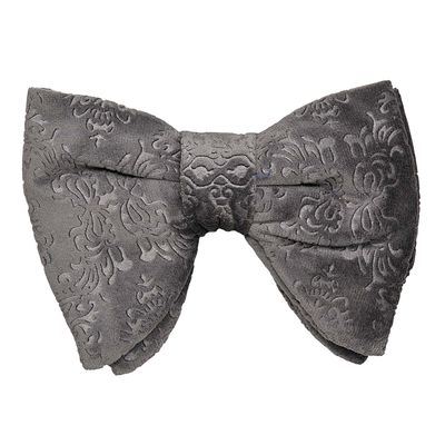 Tiekart men grey velvet bow tie