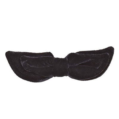 Black Funky Velvet Partywear Bow Tie for Men