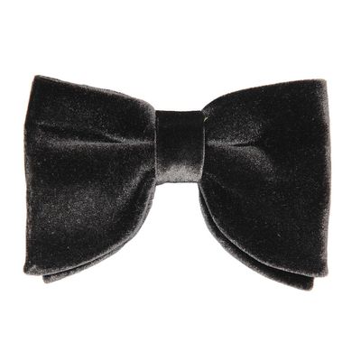 Black Plain Velvet Tuxedo Bow Tie for Men