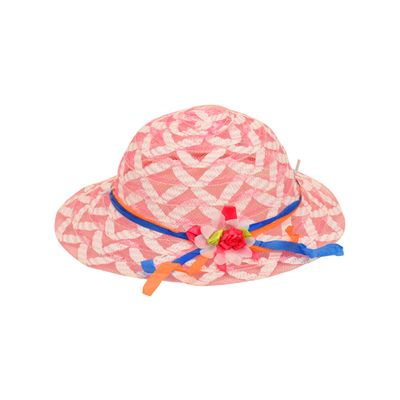 Tiekart kids pink floral hat