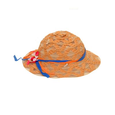 Tiekart kids brown floral  hat