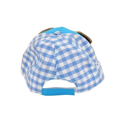 Tiekart kids blue cotton & velvet cap