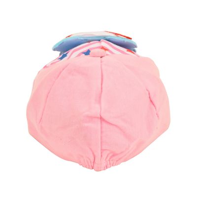 Tiekart kids pink cotton & velvet cap