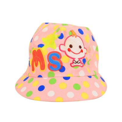 Tiekart kids pink polka dot  cap