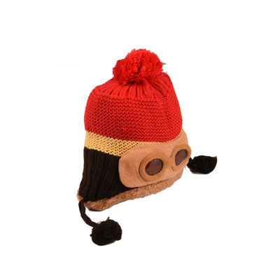 Cute Funky Red Winter Warm Woolen Cap for Kids