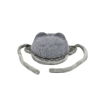 Cute Funky Grey Winter Warm Woolen Cap With Side Ear Covering for Kids