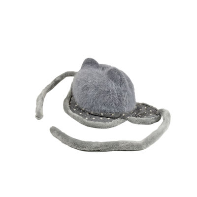 Cute Funky Grey Winter Warm Woolen Cap With Side Ear Covering for Kids