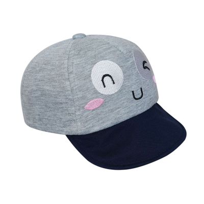 Kids Cap Grey & Navy Blue - Just so cute