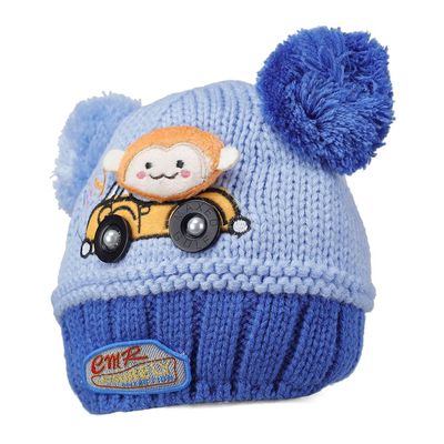 Blue Warm baby cap for winters - Just so cute