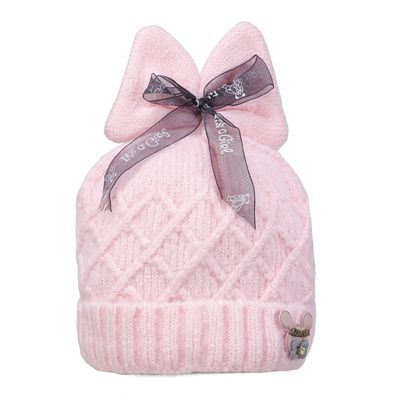 Pink Warm baby cap for winters - Just so cute