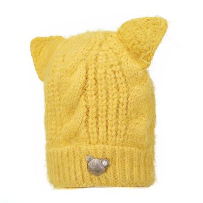 Yellow Warm baby cap for winters - Just so cute