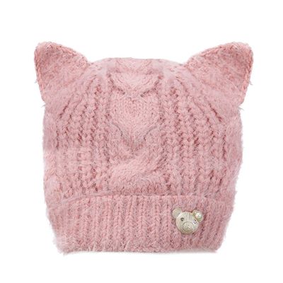 Pink Warm baby cap for winters - Just so cute