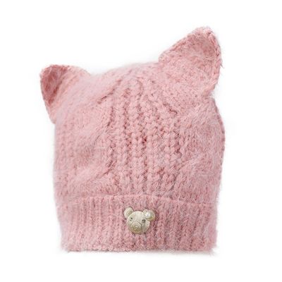 Pink Warm baby cap for winters - Just so cute