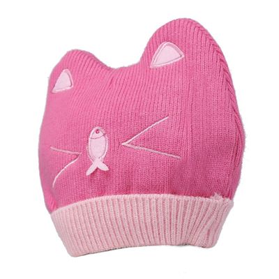 Pink Warm baby cap for winters - Just so cute