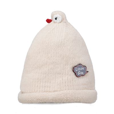 Off White Warm baby cap for winters - Just so cute