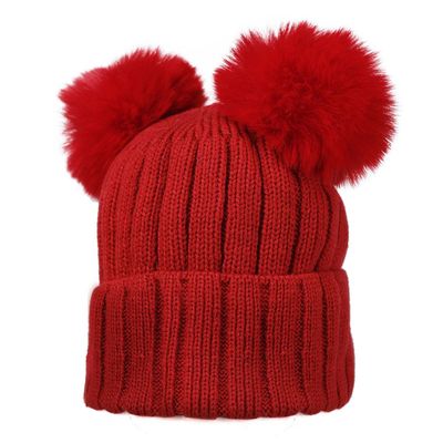 Red Warm baby cap for winters - Just so cute