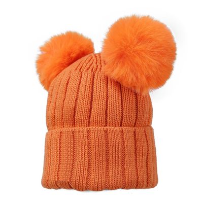 Orange Warm baby cap for winters - Just so cute