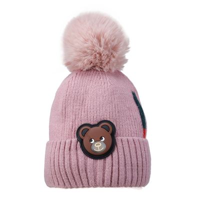 Pink Warm baby cap for winters - Just so cute