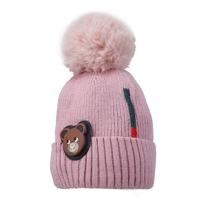 Pink Warm baby cap for winters - Just so cute