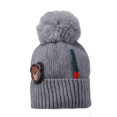 Grey Warm baby cap for winters - Just so cute