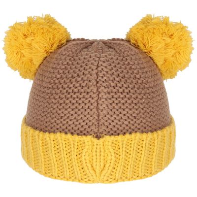 Yellow & Brown Warm baby cap for winters - Just so cute