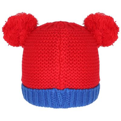 Red & Blue Warm baby cap for winters - Just so cute