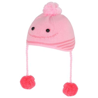 Pink Warm baby cap for winters - Just so cute