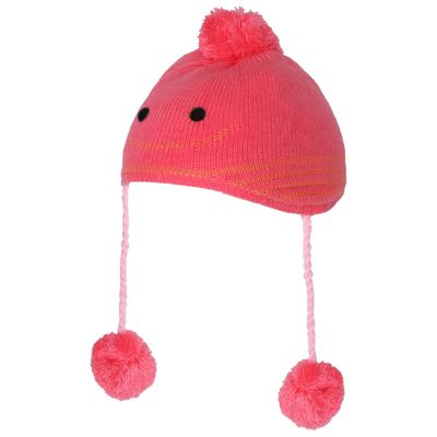 Coral Orange Warm baby cap for winters - Just so cute