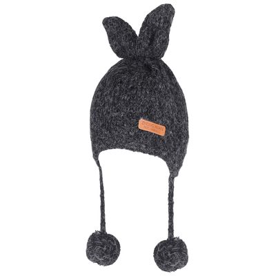 Black Warm baby cap for winters - Just so cute