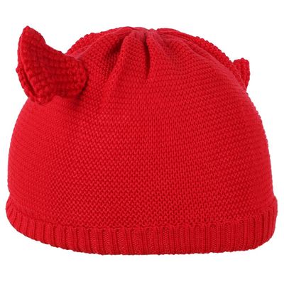 Red Warm baby cap for winters - Just so cute