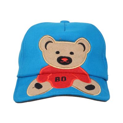 Kids Cap Blue Teddy Design  - Just so cute