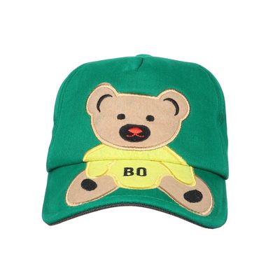 Kids Cap Green Teddy Design  - Just so cute