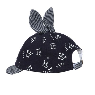 Kids cap Bunny design  Navy Blue  - Just so cute