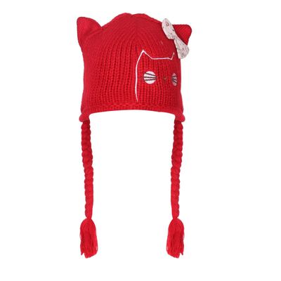 Red Kitty Design Warm baby cap for winters - Just so cute