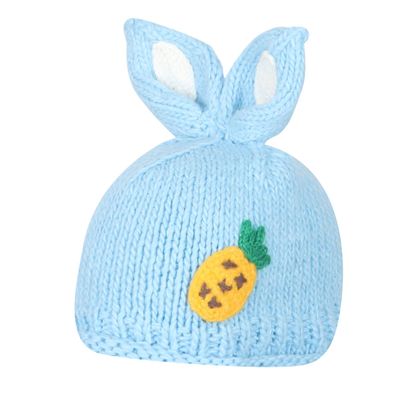 Blue Pineapple Design Warm baby cap for winters - Just so cute