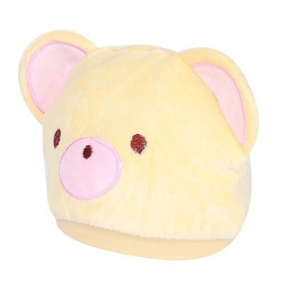 Yellow Teddy Design Warm baby cap for winters - Just so cute