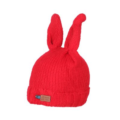 Red Warm baby cap for winters - Just so cute