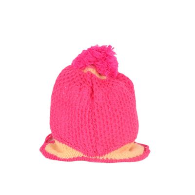 Tiekart kids pink floral wollen cap