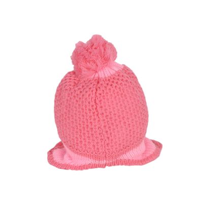 Tiekart kids pink floral wollen cap