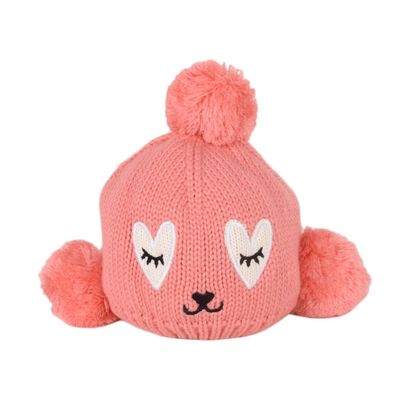 Tiekart kids pink woollen cap