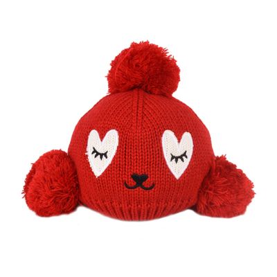 Tiekart kids red woollen cap