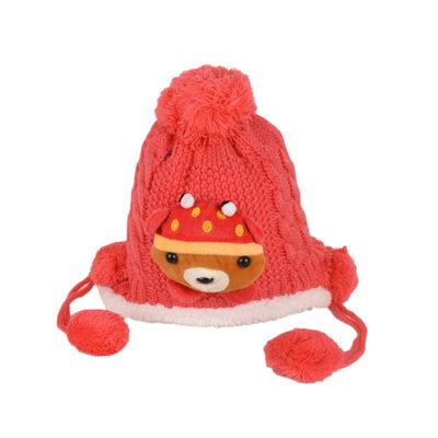 Tiekart kids coral woollen cap