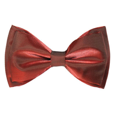 Dark burgundy bow tie and handkerchief silk - Buy online