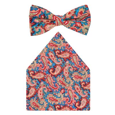 Tiekart cool combos multi paisley  bow tie+pocket square