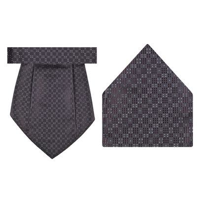 Tiekart cool combos black cravat+pocket square