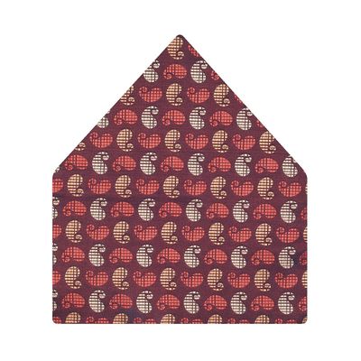 Tiekart cool combos maroon paisley  cravat+pocket square