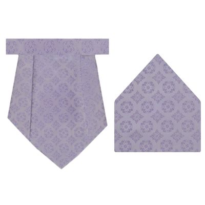 Tiekart cool combos purple floral  cravat+pocket square