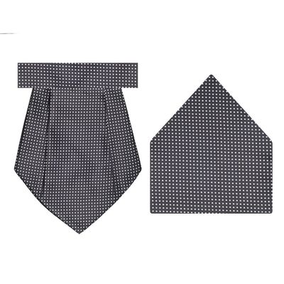 Tiekart cool combos black & white dotted  cravat+pocket square