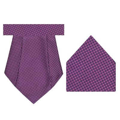 Tiekart cool combos purple cravat+pocket square